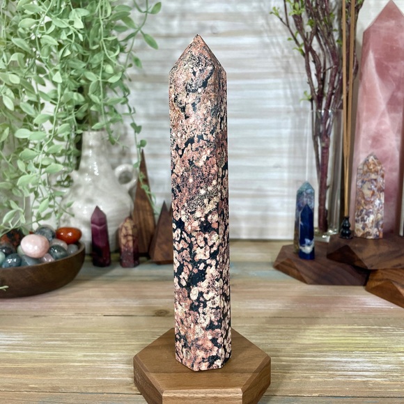 Other - Red Snowflake Obsidian Crystal Tower - Large 7-3/4 Inches Tall